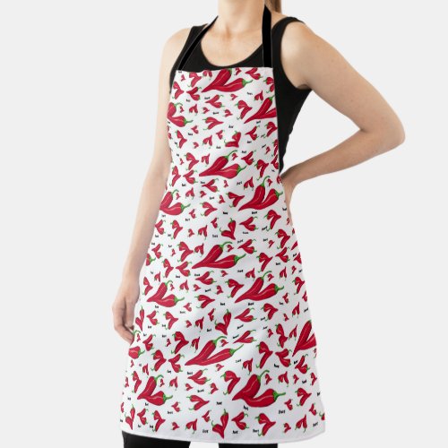 Hot Pepper Apron Baking Grilling Crafting