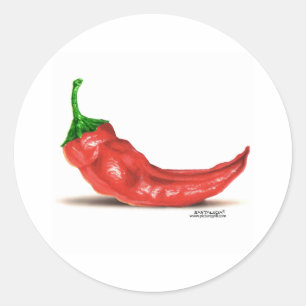 hot pepper classic round sticker