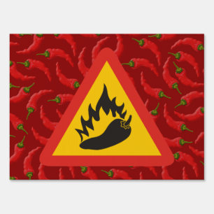 Hot pepper danger sign
