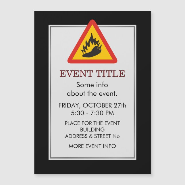 Hot pepper danger sign (Front)