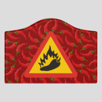 Hot pepper danger sign
