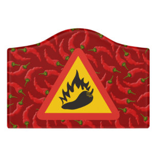 Hot pepper danger sign