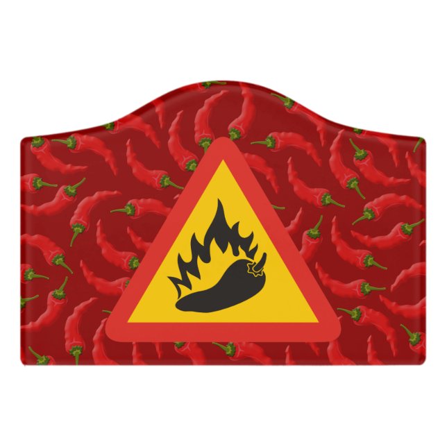 Hot pepper danger sign (Small Crest Front)
