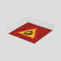 Hot pepper danger sign acrylic tray