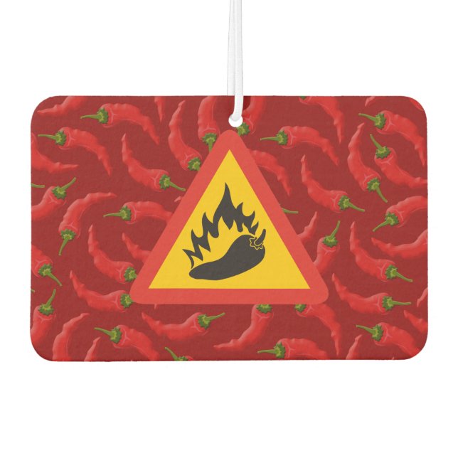 Hot pepper danger sign air freshener (Front)