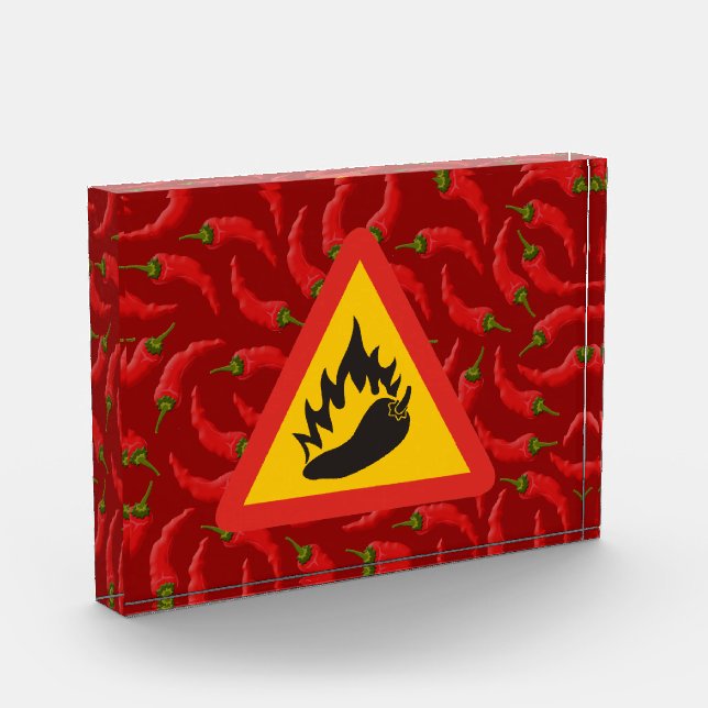 Hot pepper danger sign award (Left)