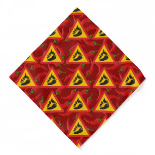 Hot pepper danger sign bandana