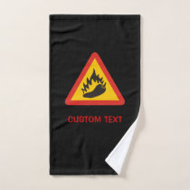 Hot pepper danger sign bath towel set