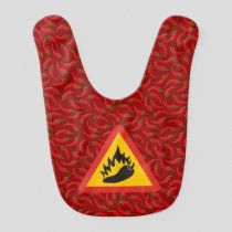 Hot pepper danger sign bib