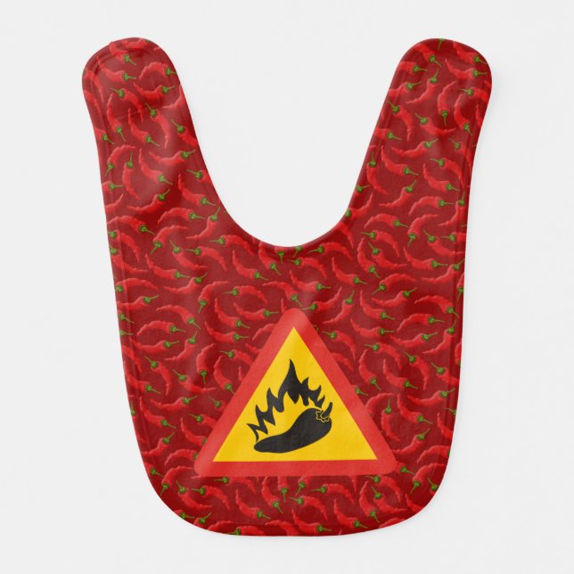 Hot pepper danger sign bib (Front)