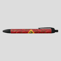 Hot pepper danger sign black ink pen