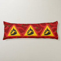 Hot pepper danger sign body pillow