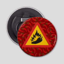 Hot pepper danger sign bottle opener