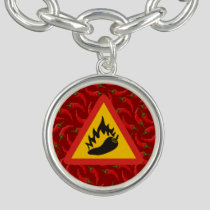 Hot pepper danger sign bracelet