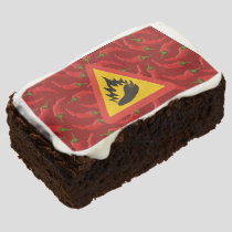 Hot pepper danger sign brownie