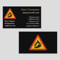 Hot pepper danger sign business card