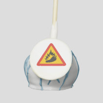 Hot pepper danger sign cake pops