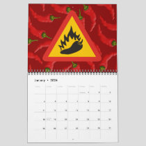 Hot pepper danger sign calendar