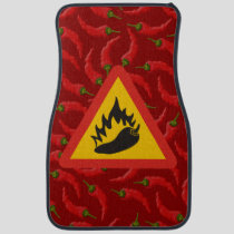 Hot pepper danger sign car mat