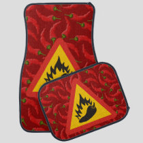 Hot pepper danger sign car mat