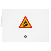 Hot pepper danger sign cards (Back Horizontal)
