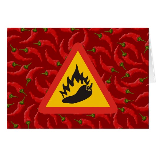 Hot pepper danger sign cards (Front Horizontal)