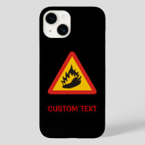 Hot pepper danger sign Case-Mate iPhone 14 case