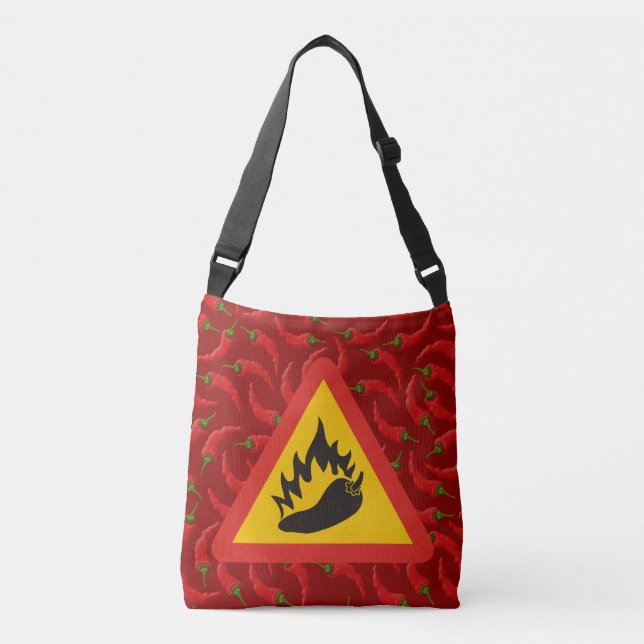Hot pepper danger sign crossbody bag (Front)