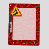 Hot pepper danger sign Dry-Erase board