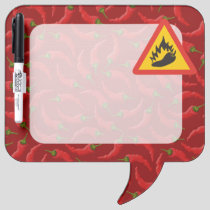 Hot pepper danger sign Dry-Erase board
