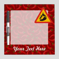 Hot pepper danger sign Dry-Erase board