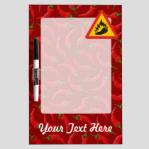 Hot pepper danger sign dry erase board