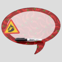 Hot pepper danger sign Dry-Erase board