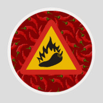 Hot pepper danger sign edible frosting rounds