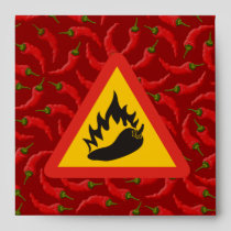 Hot pepper danger sign envelope