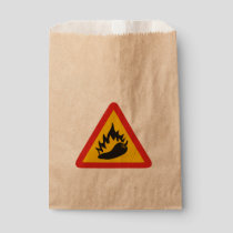 Hot pepper danger sign favor bag