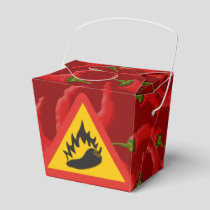 Hot pepper danger sign favor boxes