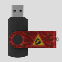 Hot pepper danger sign flash drive