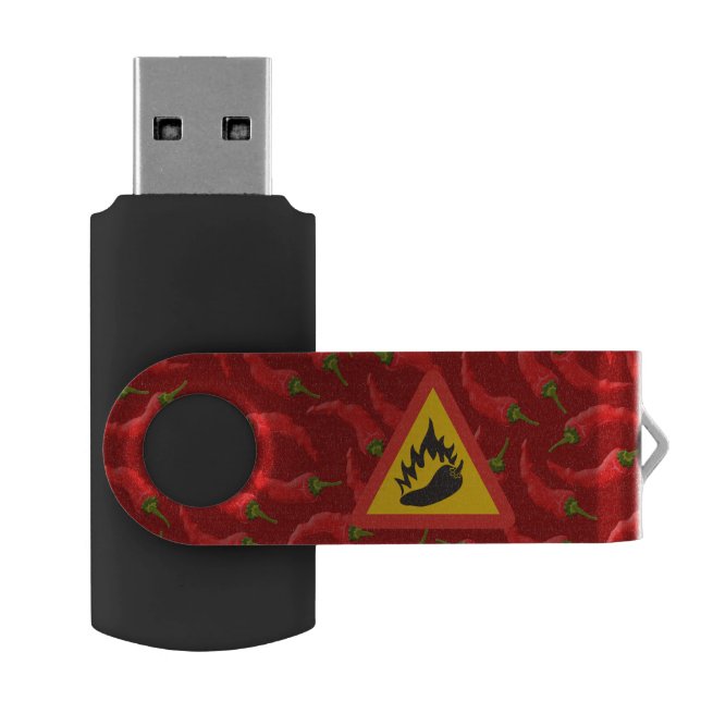 Hot pepper danger sign flash drive (Opened)
