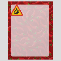 Hot pepper danger sign flyer