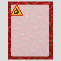 Hot pepper danger sign flyer