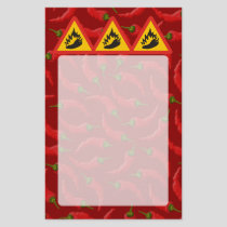 Hot pepper danger sign flyer