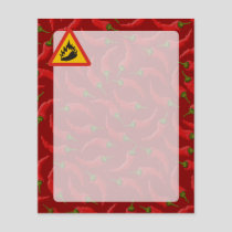 Hot pepper danger sign flyer