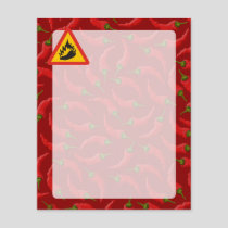 Hot pepper danger sign flyer