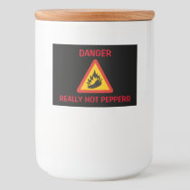 Hot pepper danger sign food label