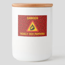 Hot pepper danger sign food label