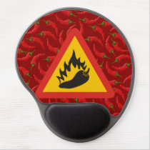 Hot pepper danger sign gel mouse pad