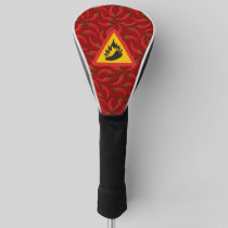 Hot pepper danger sign golf head cover