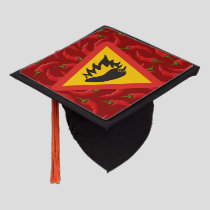 Hot pepper danger sign graduation cap topper