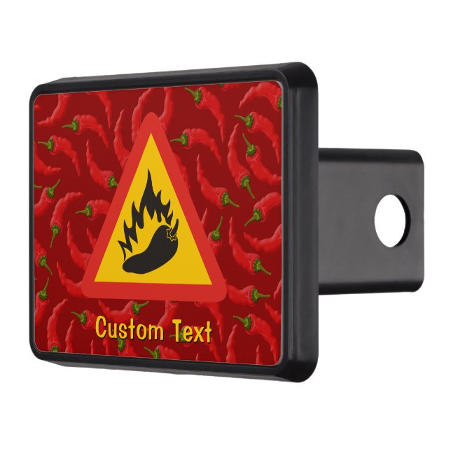 Hot Pepper Danger Sign Hitch Cover (Left)